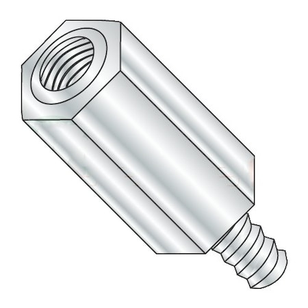 Newport Fasteners Hex Standoff, #4-40 Thrd Sz, Aluminum Plain, 1/4" Hex W, 1000 PK 721709